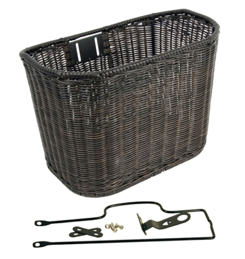 Sykkelkurv shopping front poly sort