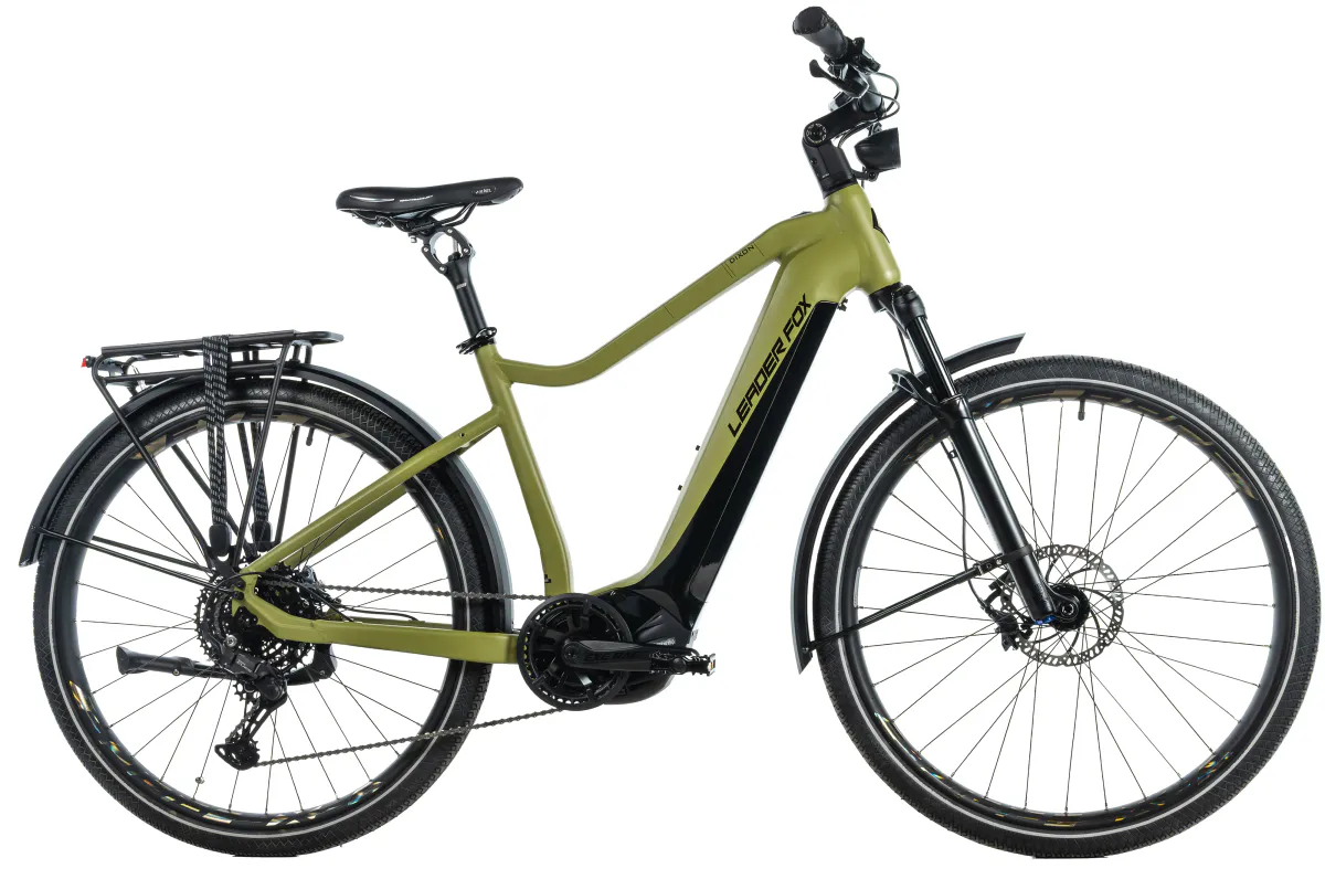Leader Fox DIXON 29 elsykkel 150 km - Army Grønn