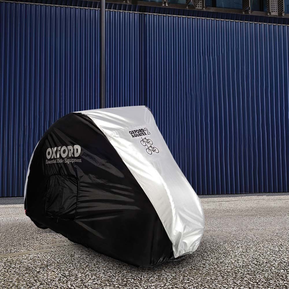 Dobbelt sykkeltrekk Oxford Aquatex (svart/sølv)