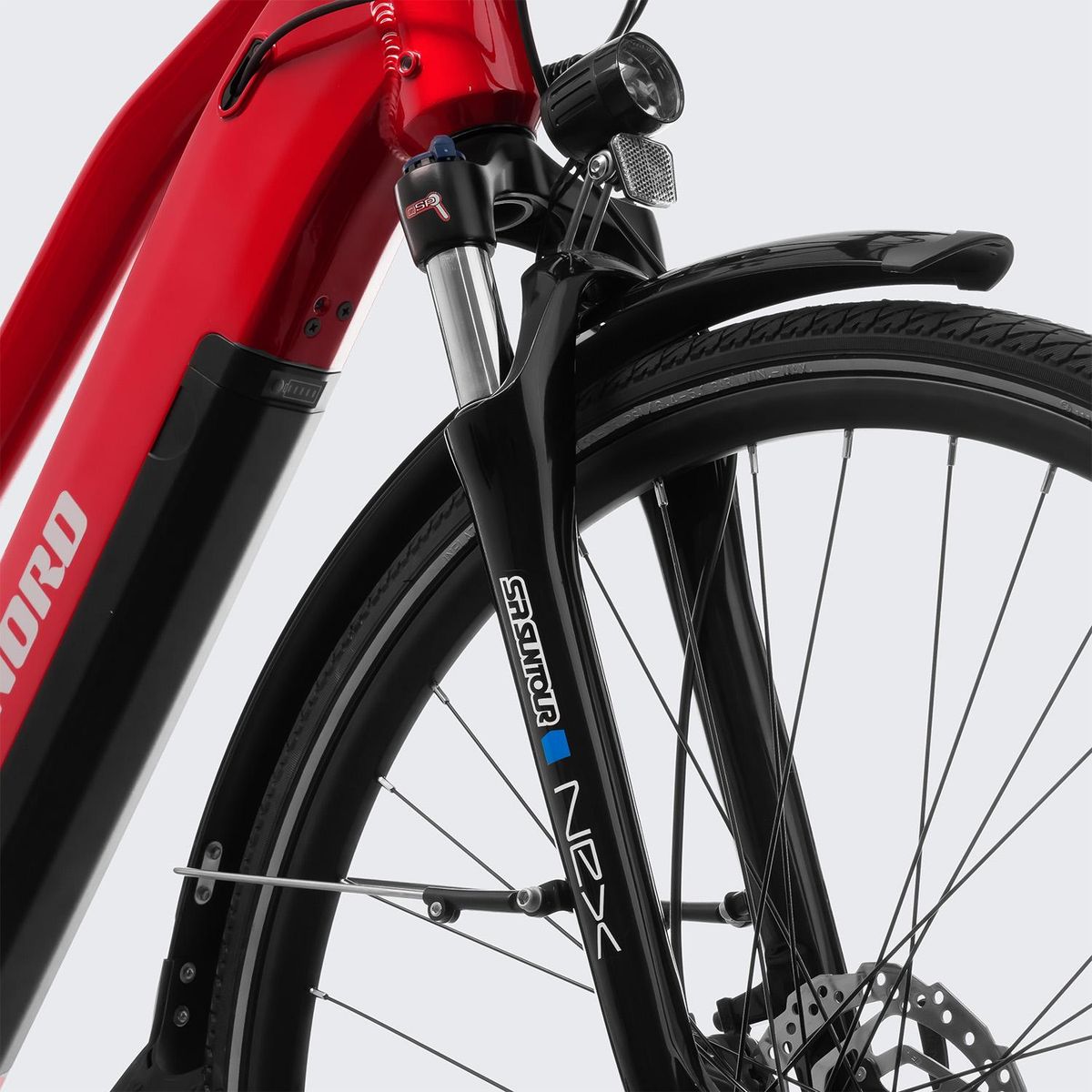 FitNord Ava 300 Elsykkel G2 - 60 km - rød, sort, hvit