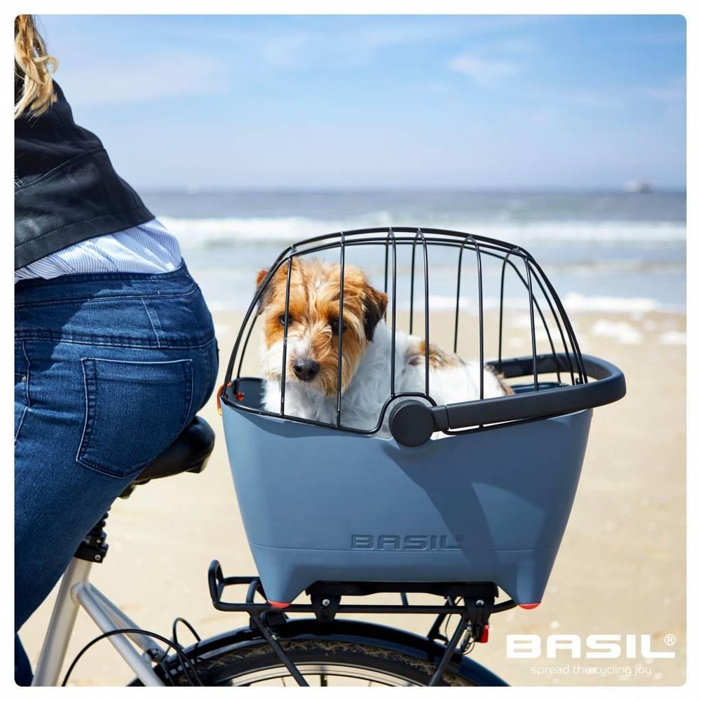 Hundekurv bak Basil Buddy MIK Blå