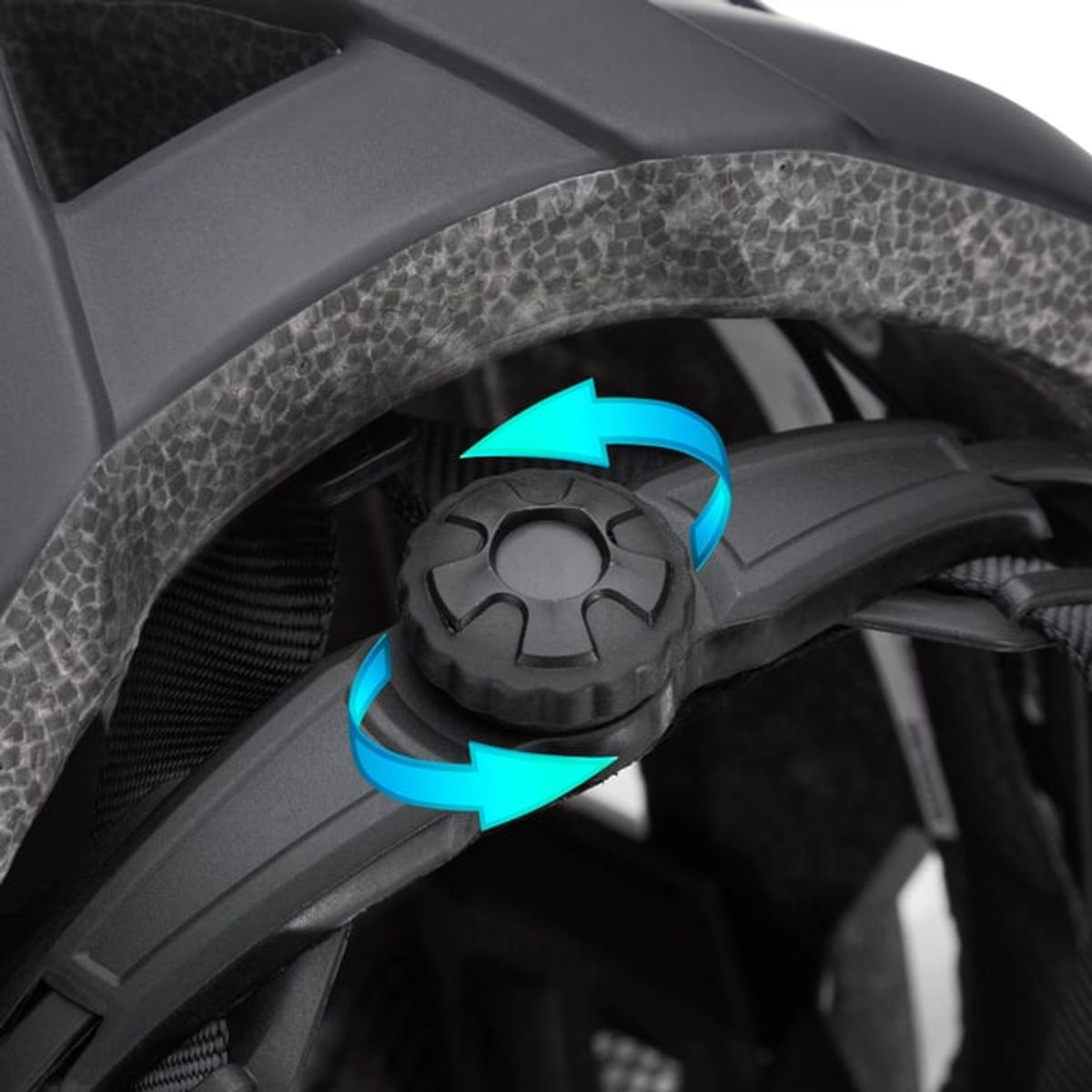 Barnehjelm med lys - svart/blå M